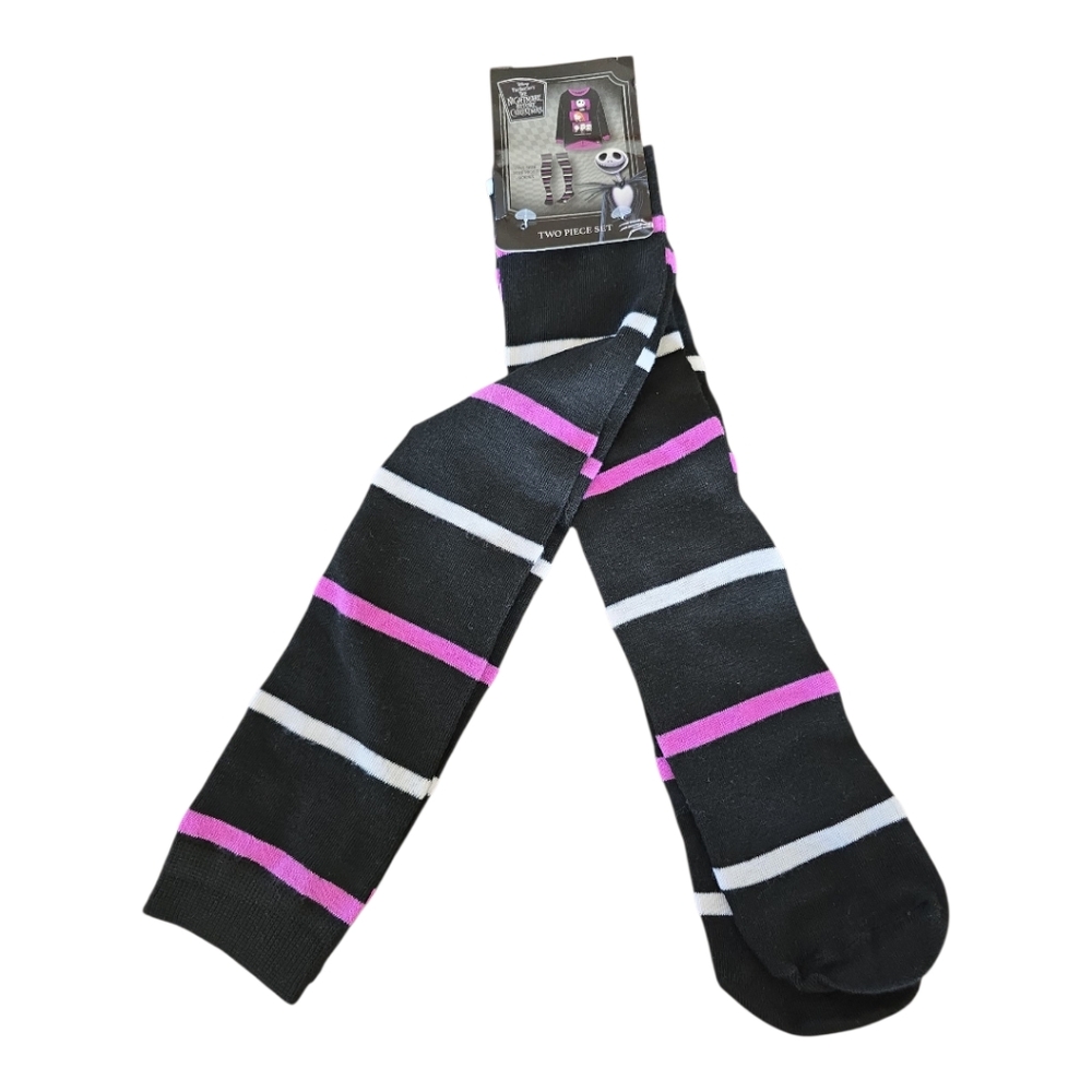 Disney NWT Nightmare Before Christmas Over the Knee Socks One Size Purple/Black